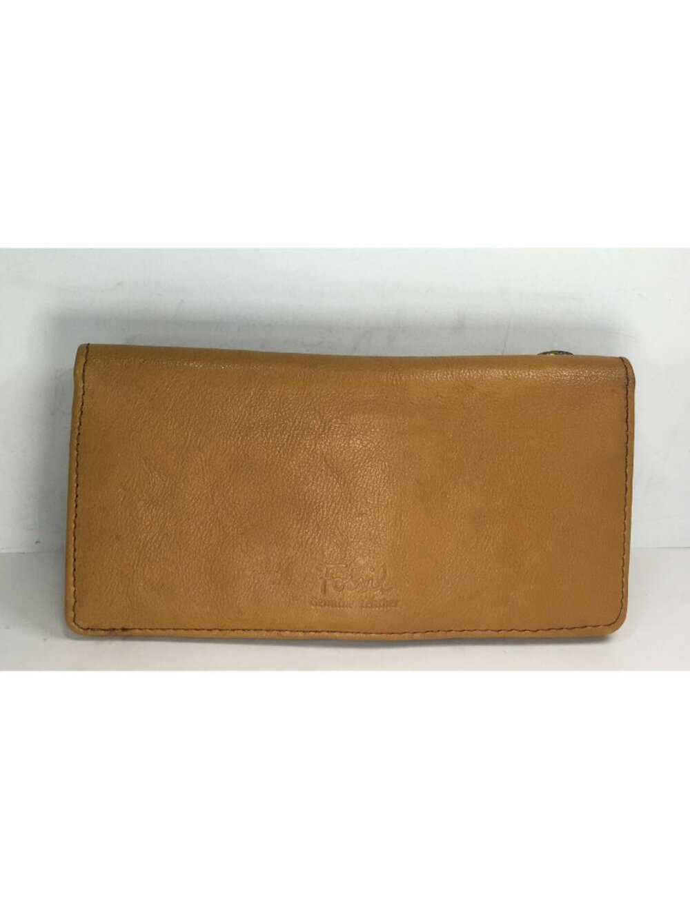 Fossil Tan Leather Multi Pocket Clutch Wallet